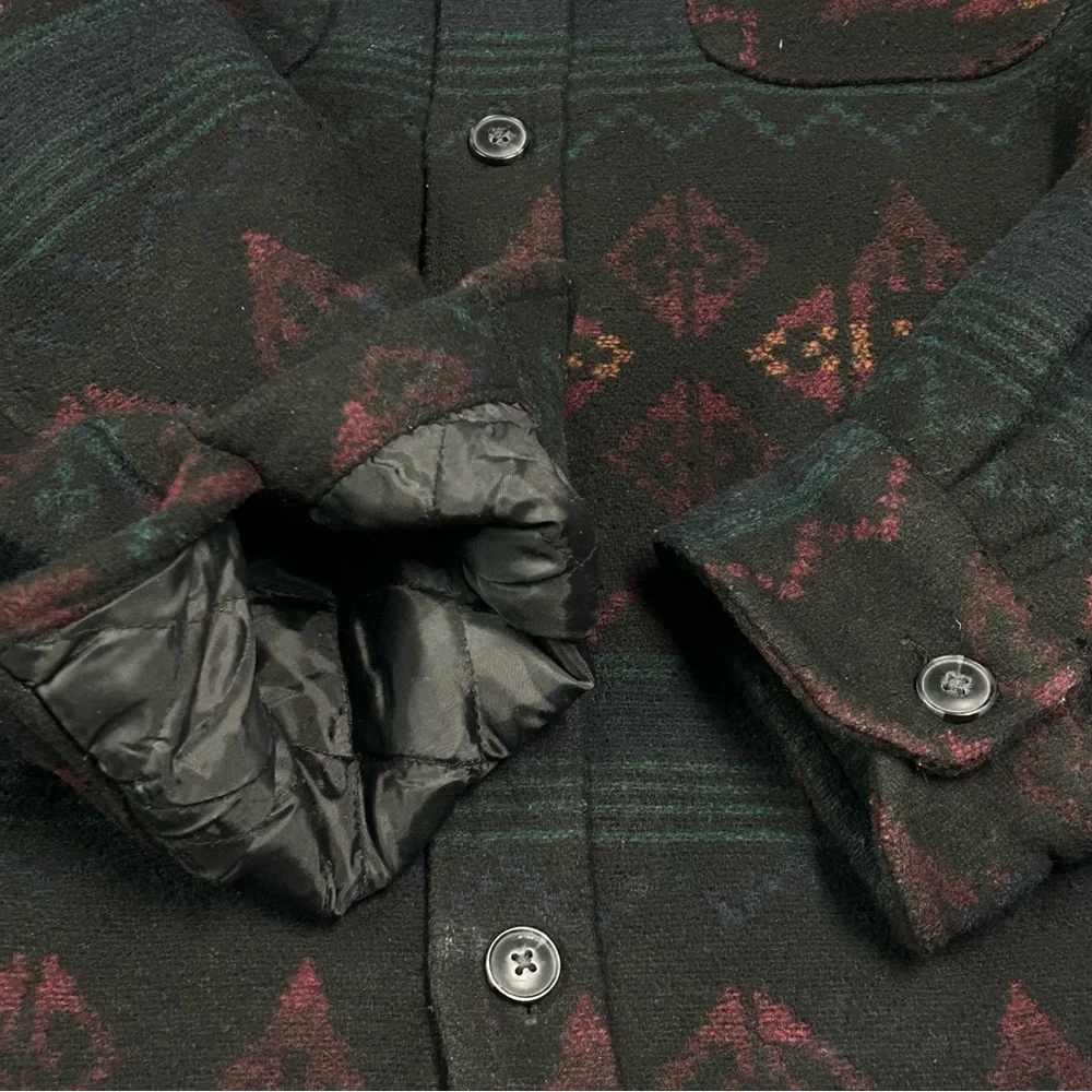 Jachs NY Southwestern Jacket Shacket Mens M Wool‎ Blend Sherpa Aztec Country
